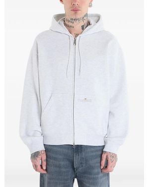 Carhartt Logo-Embroidered Zip-Up Hoodie - White