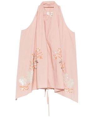 Psophia Floral Halterneck Top - Pink