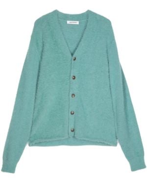 WOOD WOOD Cardigan En Maille À Col V - Bleu