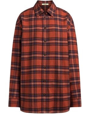 12 STOREEZ Flannel Plaid Shirt - Red