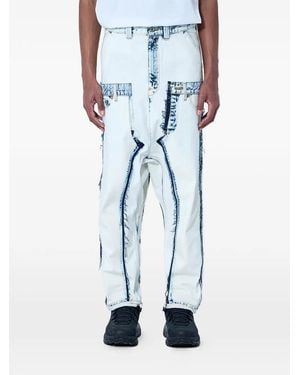 Junya Watanabe Vaqueros Con Costuras Expuestas - Azul
