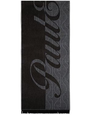 Paul & Shark Monogram Wool Scarf - Black