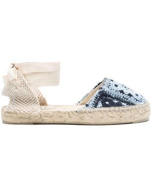 Manebí Crochet-Knit Espadrilles - Blue