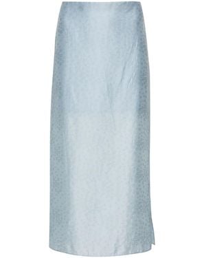 Rodebjer Gonna Graziela Con Ricamo - Blu