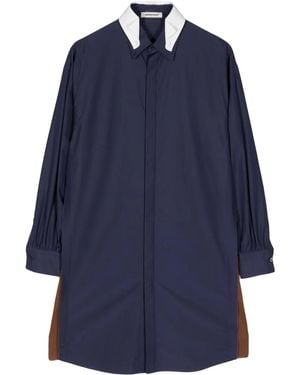 Undercover Double-Collar Cotton Shirt - Blue