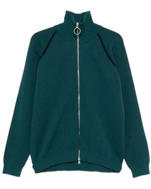 1989 STUDIO Maglione A Collo Alto Con Zip - Verde