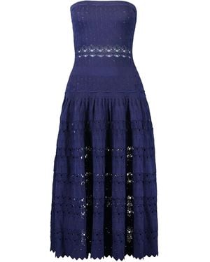 Alexis Strapless open-knit dress - Azul