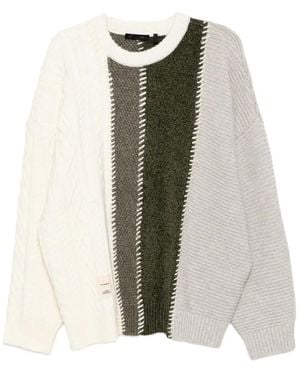 FIVE CM Logo-Patch Sweater - Green