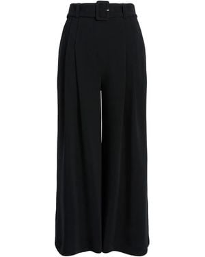 Cinq À Sept Cropped Pleat-Detail High-Rise Trousers - Black