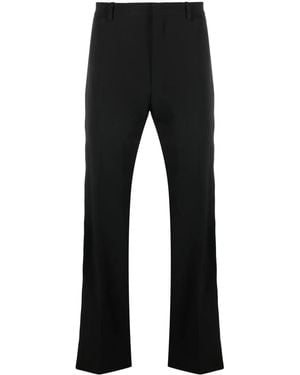 Off-White c/o Virgil Abloh Logo-embroidered Straight-leg Trousers - Black