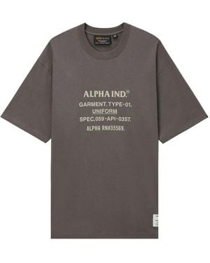 Alpha Industries グラフィック Tシャツ - グレー
