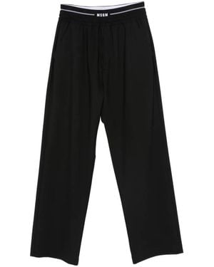 MSGM ロゴ パンツ - ブラック