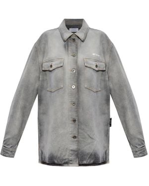 Off-White c/o Virgil Abloh C/O Virgil Abloh Denim Shirt - Grey