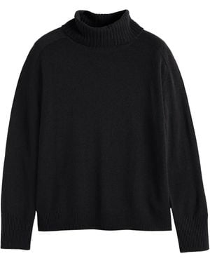 Chinti & Parker Roll-Neck Ribbed Jumper - Black