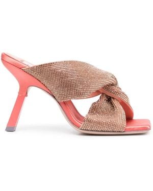 Sebastian Milano 100Mm Crystal-Embellished Sandals - Pink