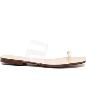MARIA LUCA Transparent-Strap Toe-Ring Sandals - White