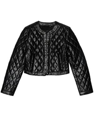 R13 Quilted Leather Jacket - Black