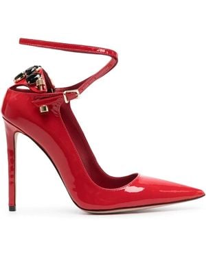 HARDOT 120Mm Crystal-Embellishment Leather Pumps - Red