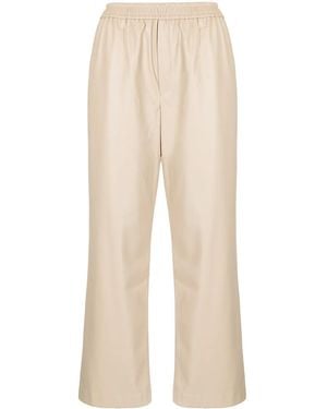 Goen.J Faux-Leather Straight Pants - Brown