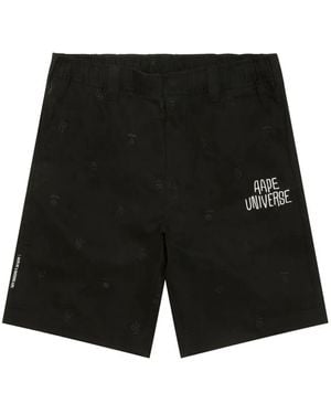 Aape By A Bathing Ape Short À Motif En Jacquard - Noir