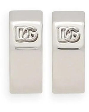 Dolce & Gabbana ロゴ ピアス - ホワイト