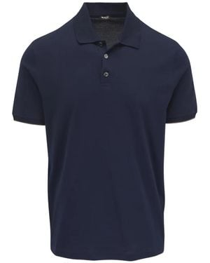 Kiton Polo De Manga Corta - Azul