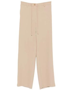 Imperial Pantaloni A Gamba Ampia Con Coulisse - Neutro