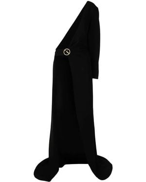 Saiid Kobeisy Logo-Plaque Half-Cape - Black