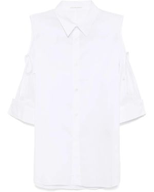 Yohji Yamamoto Asymmetrical-Shoulder Shirt - White