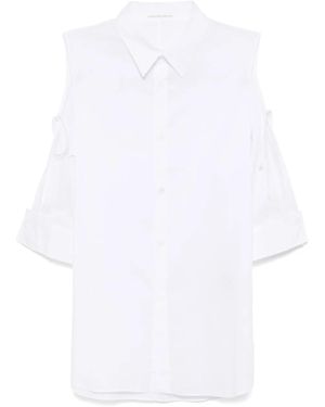 Yohji Yamamoto アシンメトリーショルダー シャツ - ホワイト