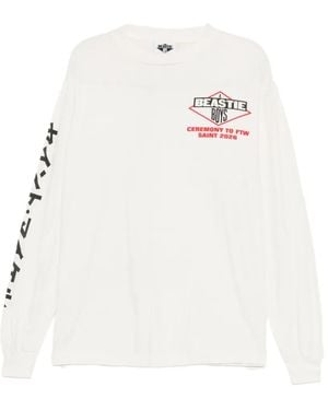Le Mont St Michel Graphic-Print Long-Sleeve T-Shirt - White