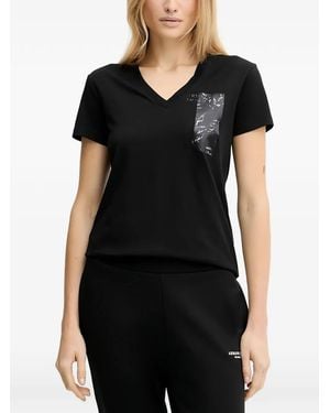 ARMANI EXCHANGE V-Neck T-Shirt - Black
