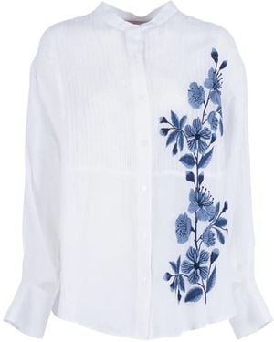 ERMANNO FIRENZE Camicia Con Ricamo - Bianco