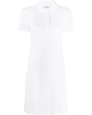 Lacoste Logo-Patch Polo Dress - White