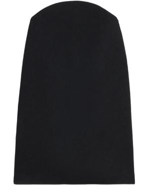 Jil Sander Wool Sablé Skirt - Black
