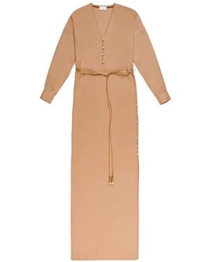 Bally Robe Longue À Manches Longues - White