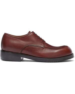 Dries Van Noten Leather Derby Shoes - Brown
