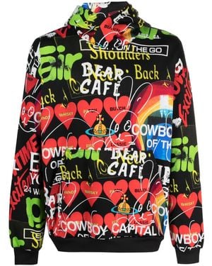 Vivienne Westwood Felpa Orb Con Stampa Grafica - Rosso