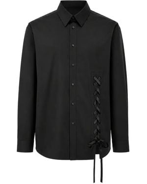 Simone Rocha Lace-Up Detail Shirt - Black