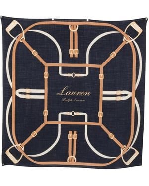 Ralph Lauren Equestrian-Print Scarf - Blue