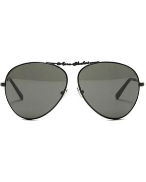 Acne Studios Logo-Detail Pilot-Frame Sunglasses - Grey