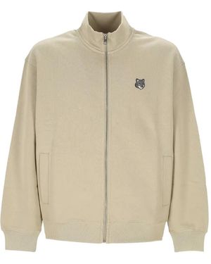 Maison Kitsuné Pull Zippé À Patch - Neutre