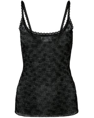 Victoria Beckham Lace-Panelled Camisole - Black