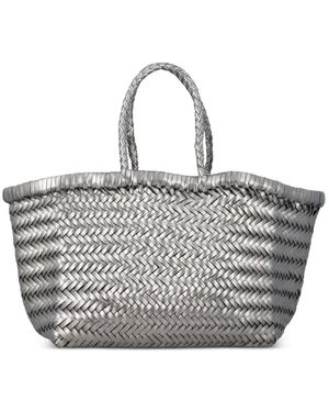 Dragon Diffusion Bolso Shopper Triple Jump Pequeño De Piel - Gris