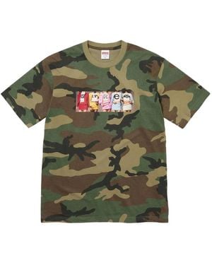 Supreme Camouflage-Pattern T-Shirt - Green