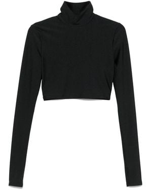 ANDAMANE Orchid Crop Top - Black