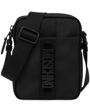 Moschino Kuriertasche Mit Logo - Schwarz