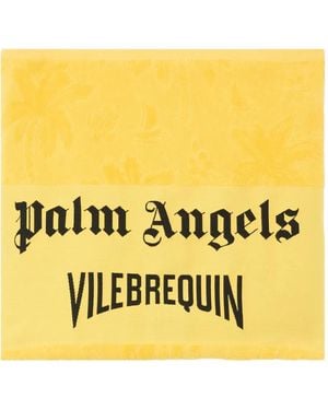 Palm Angels X Vilebrequin Jacquard Patterned Beach Towel - Yellow