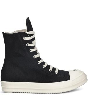 Rick Owens Sneaks Side-Zip Sneakers - Black