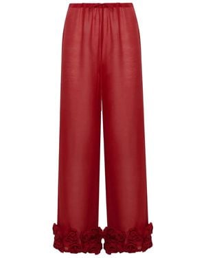 Oséree Pantaloni Rose - Rosso